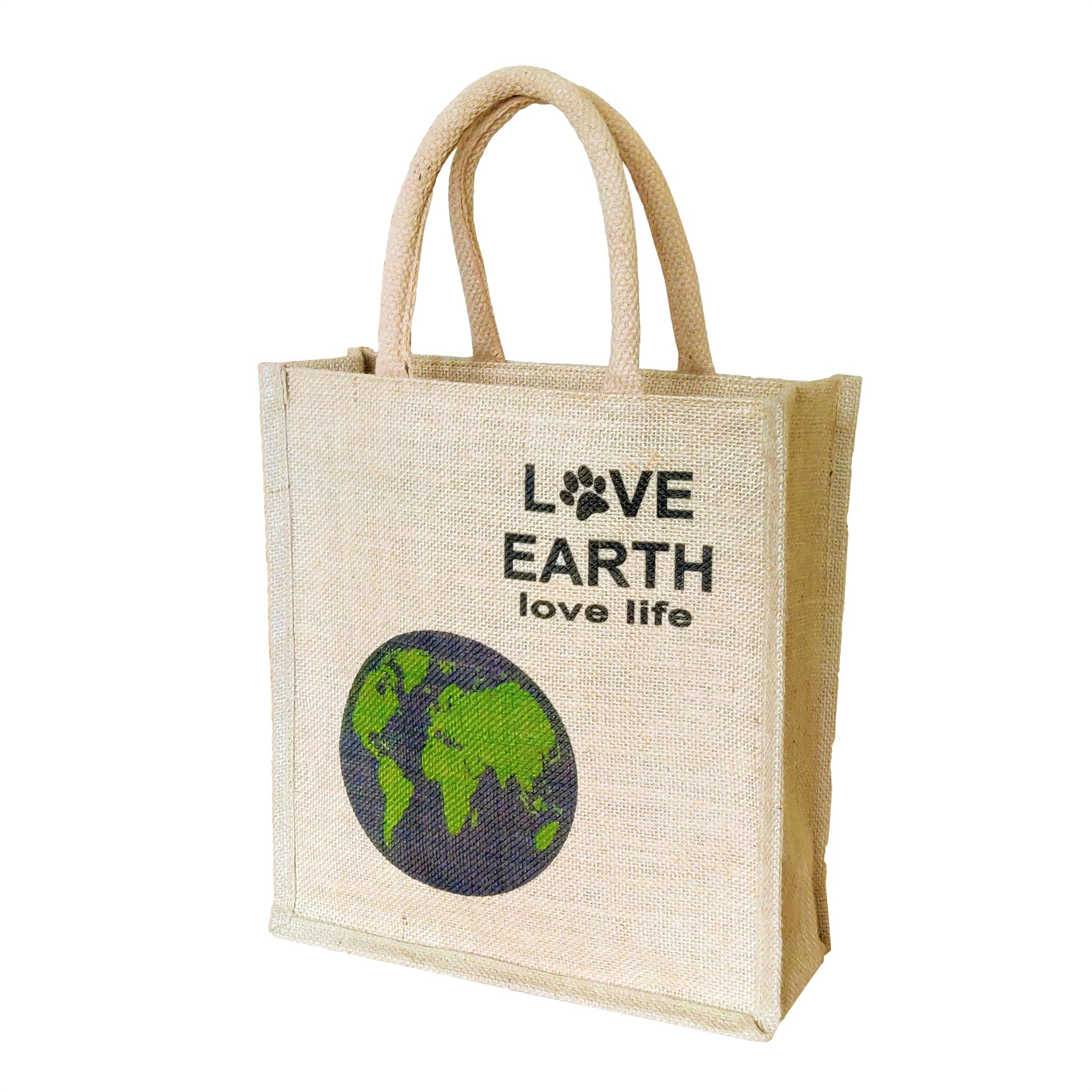 Buy Handwoven Eco-friendly Dual Colour Horizontal Jute Tote Bag Online On  Zwende